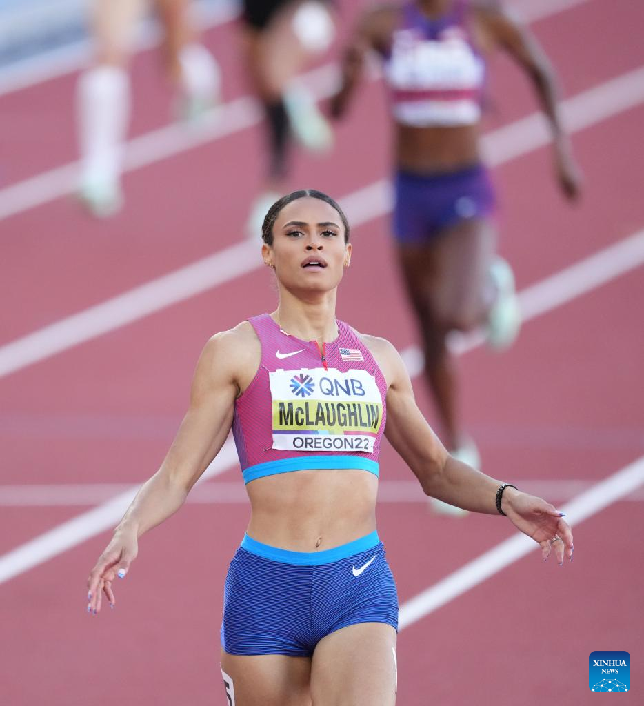 McLaughlin sets new 400m hurdles world record at athletic worlds-Xinhua