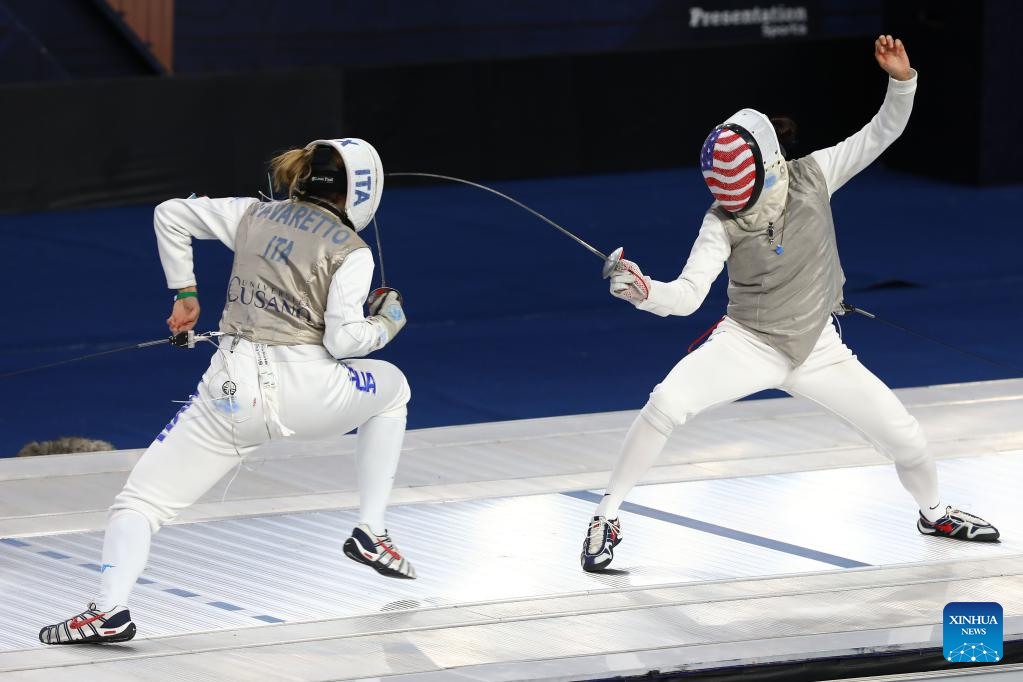 Highlights of women's foil team final at 2022 Fencing World