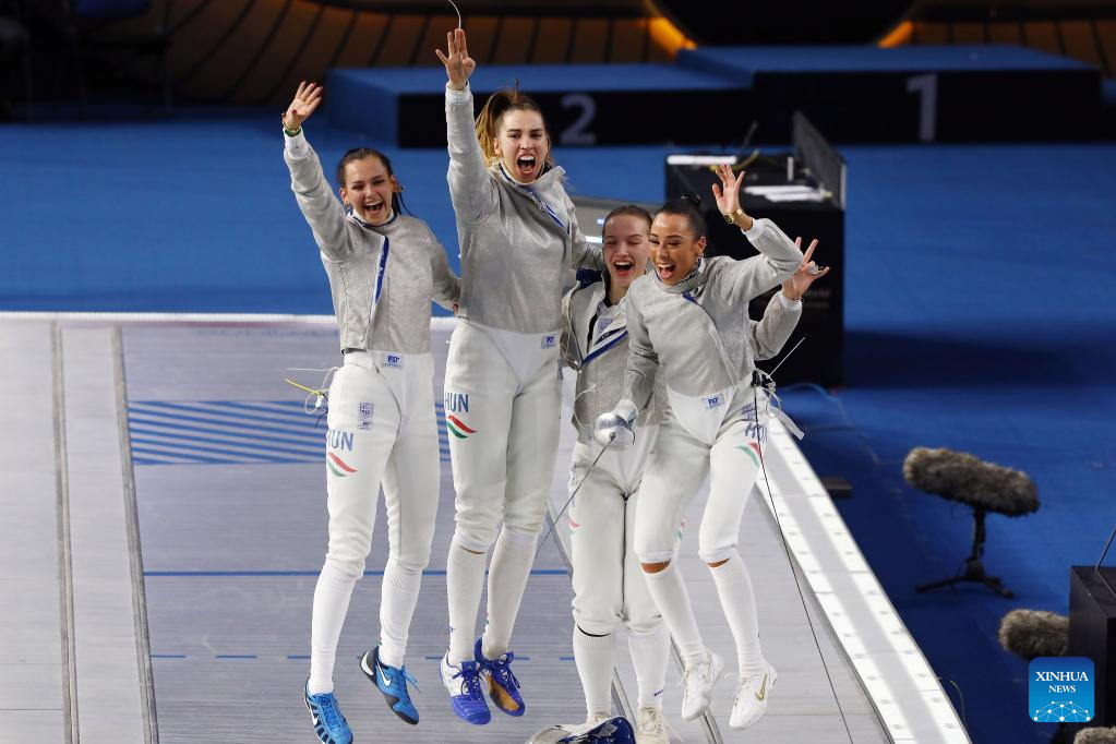 In pics women's sabre team final at 2022 Fencing World Championships
