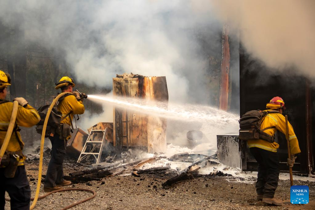 Fire In Place Multiple forest fires take place in California-Xinhua