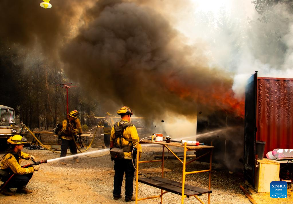 Fire In Place Multiple forest fires take place in California-Xinhua