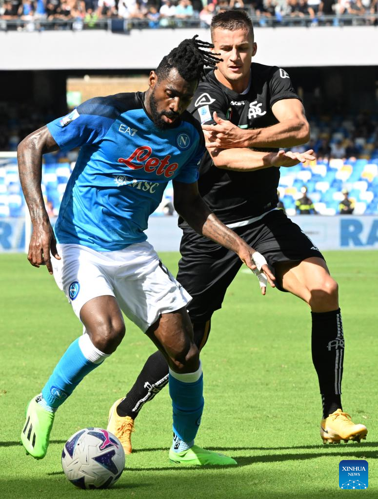 Italian Serie A: Napoli vs. Spezia-Xinhua