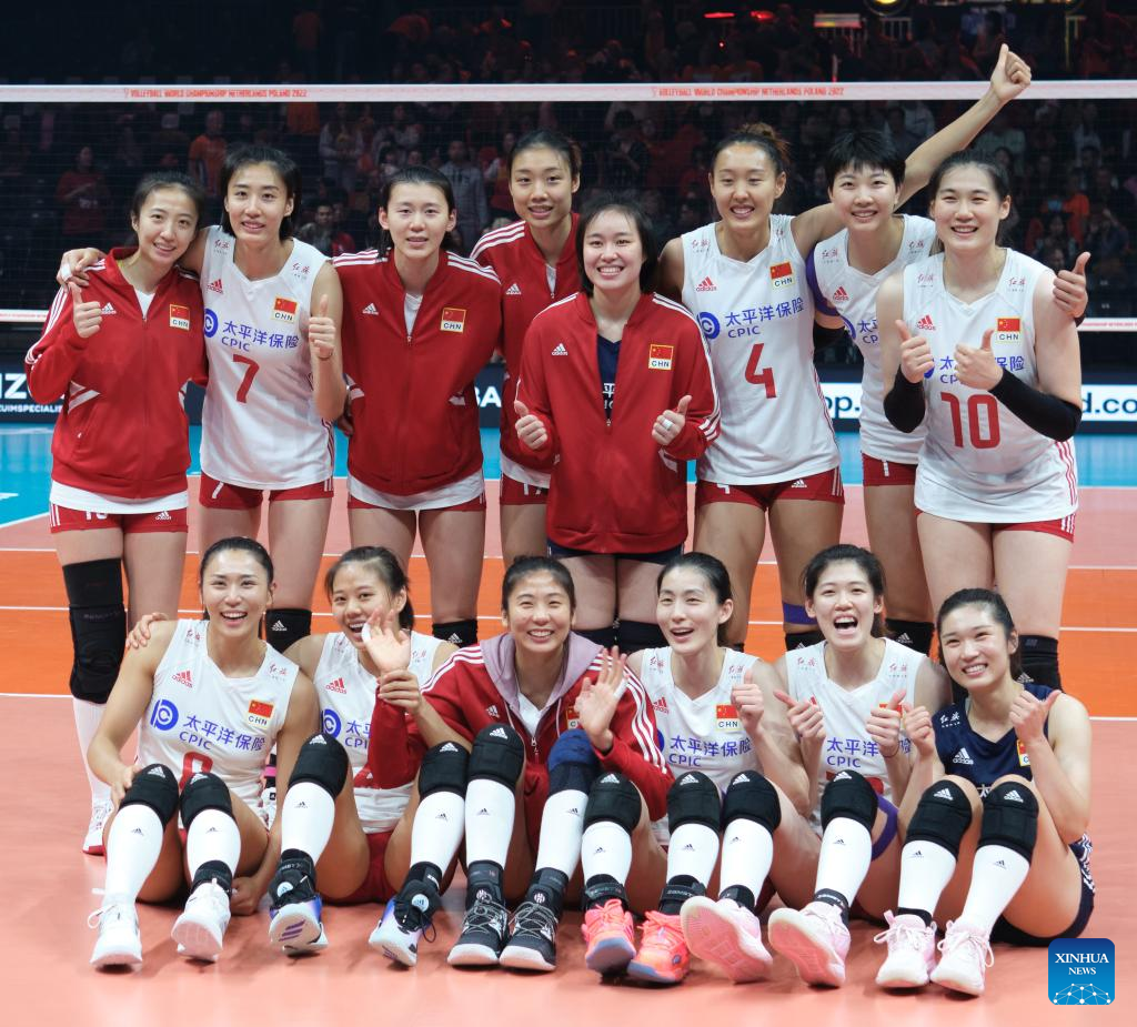 China reaches quarterfinals at womens volleyball worlds with straight-sets win over Belgium-Xinhua