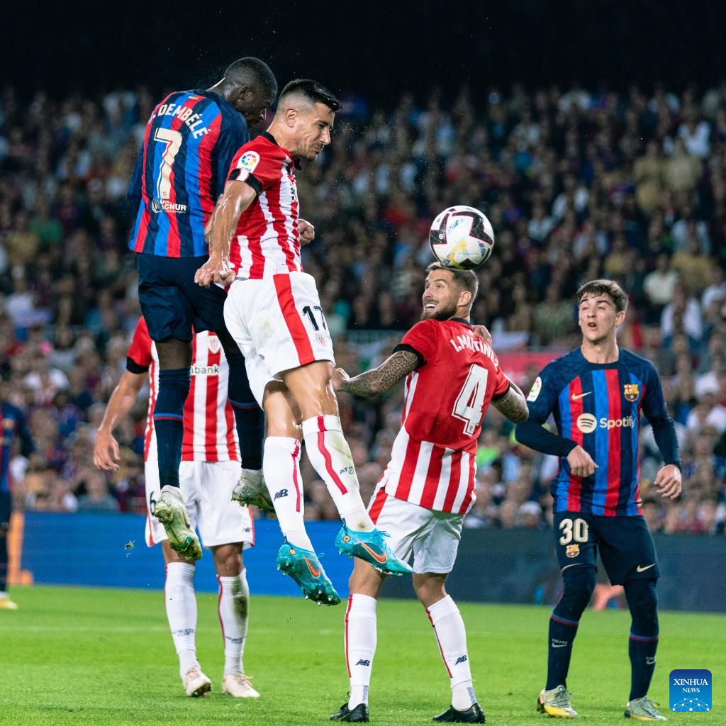 Spanish La Liga football match: FC Barcelona vs. Athletic Club Bilbao-Xinhua