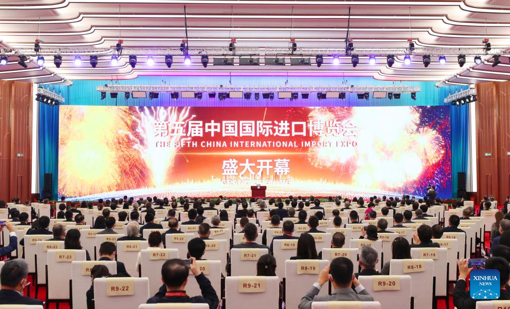 (CIIE) 5th China Int'l Import Expo opens in Shanghai