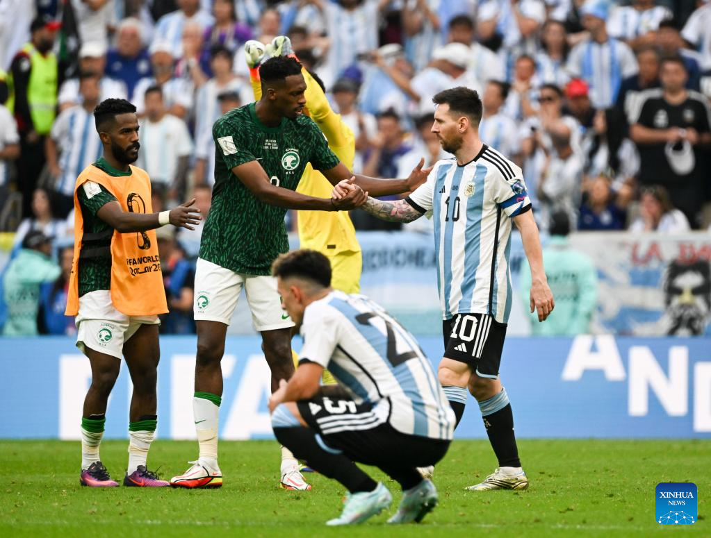 Saudi Arabia stuns Argentina in World Cup Group C