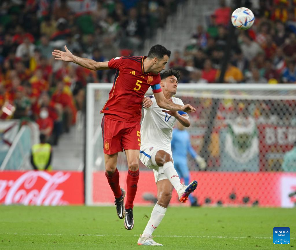 Brilliant Spain thrash Costa Rica 7-0 for record World Cup win in Group E-Xinhua