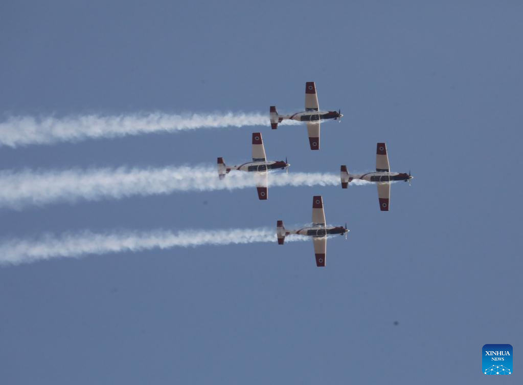 Aircraft Graduation Aircraft performance of Israeli Air Force graduation ceremony-Xinhua