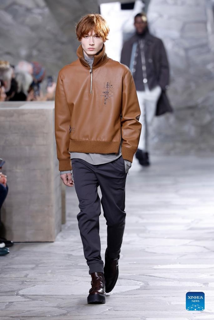 Men's collections of Hermes presented at Paris Fashion Week-Xinhua