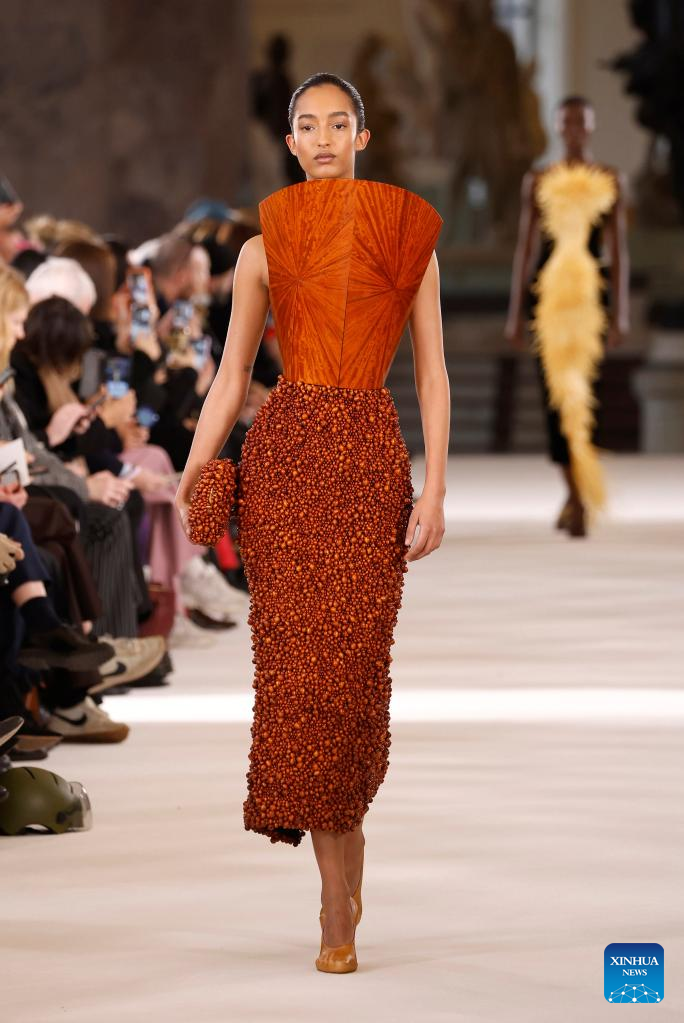 Schiaparelli collections presented during Paris Fashion Week-Xinhua