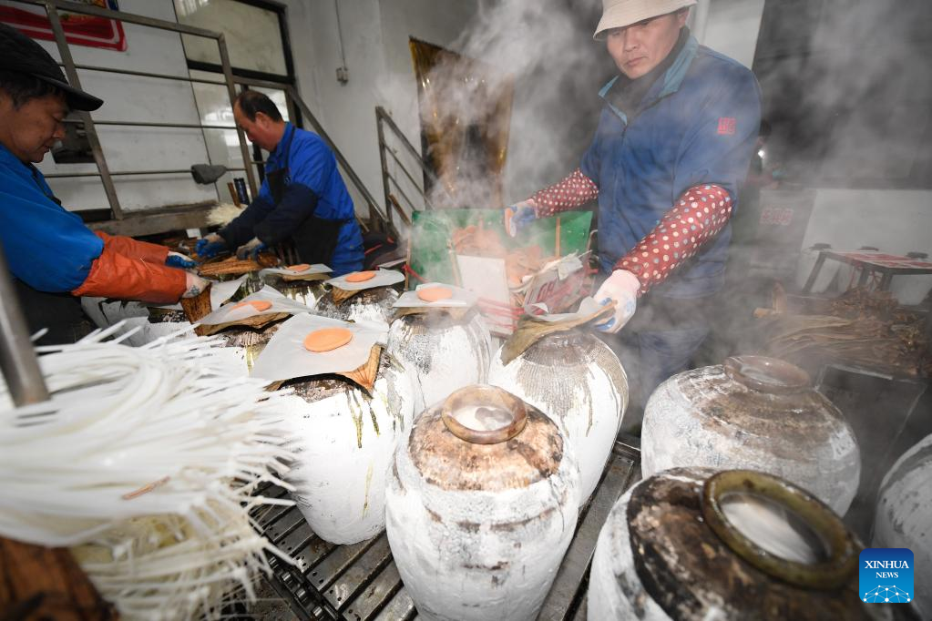 Rice Wine Produced With Traditional Method Of Brewing In Shaoxing E