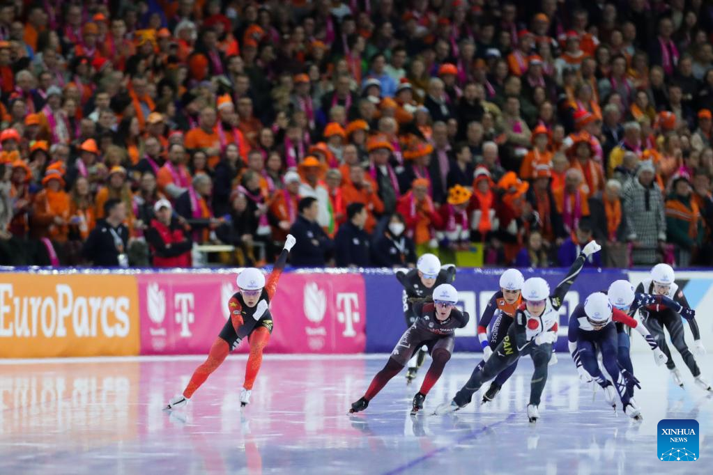 Highlights of ISU World Speed Skating ChampionshipsXinhua