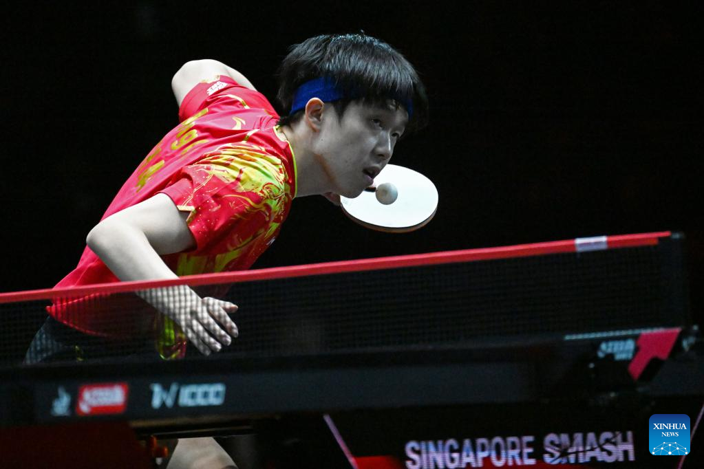 China's Lin edges compatriot Liang in men's last-16 tie at WTT ...