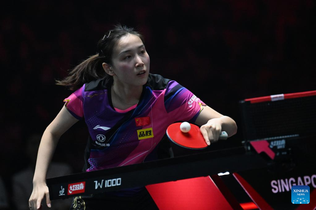 Sun Yingsha wins women's singles gold at World Table Tennis Singapore  Smash-Xinhua