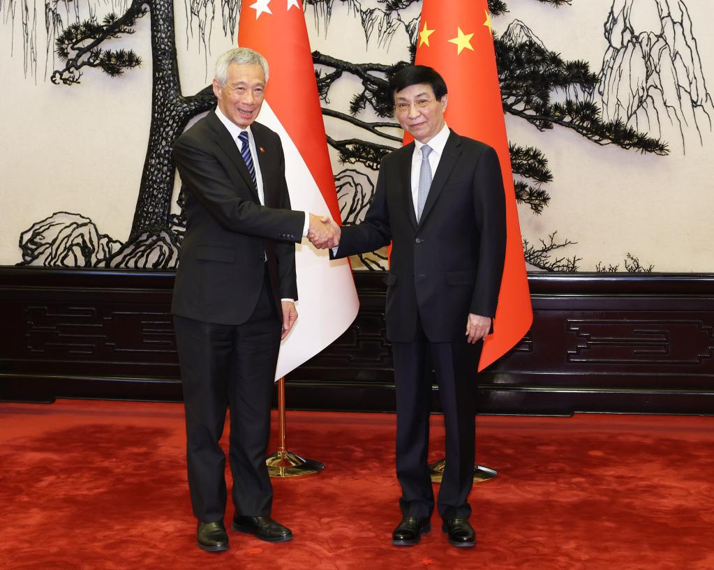 China's Top Political Advisor Meets Singaporean PM-Xinhua