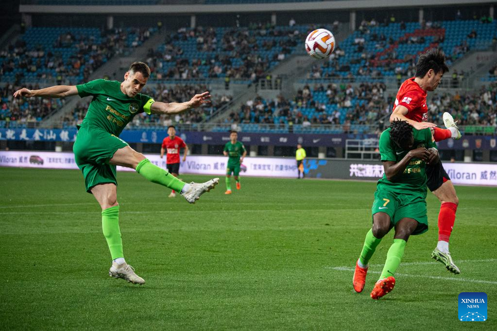 Dalian Professional Football Club 1-1 draw Cangzhou Mighty Lions Football  Club at the sixth round of the 2023 Chinese Super League (CSL) in Dalian  City, northeast China's Liaoning Province, 9 May, 2023. (