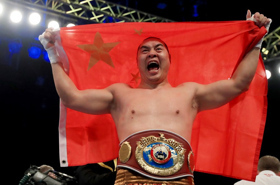 Chinese heavyweight boxer Zhang wins WBO interim alt-Xinhua