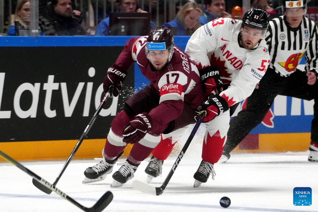 2023. gada IIHF Pasaules čempionāts hokejā: Latvija pret Kanādu — Xinhua