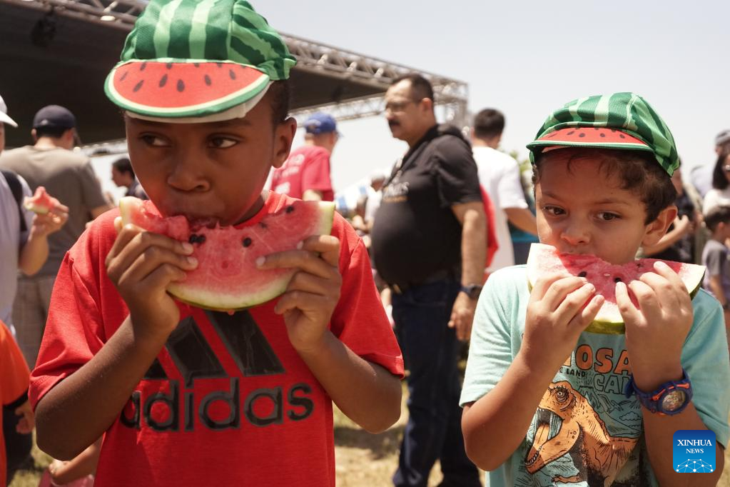 2023 California Watermelon Festival held in Los AngelesXinhua