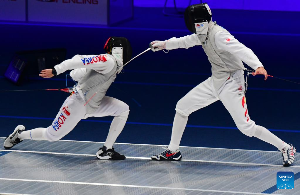China's Mo captures men's foil gold at Asian Fencing ChampionshipsXinhua