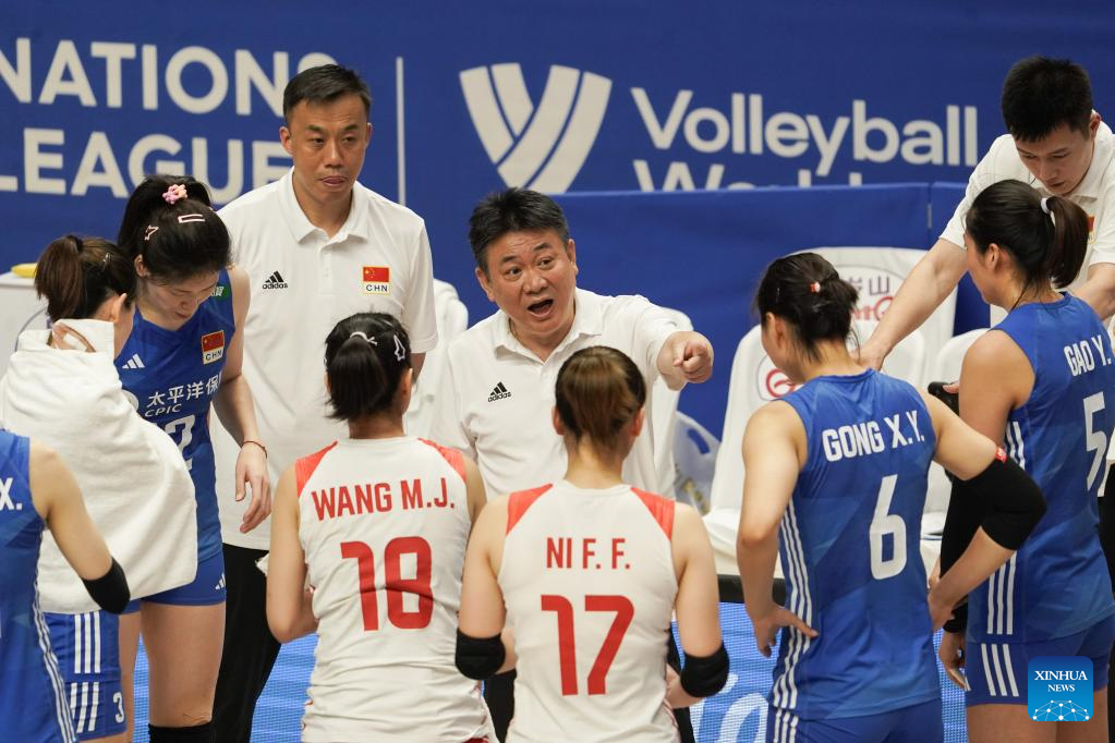 China upsets U.S. in Women's Volleyball Nations LeagueXinhua