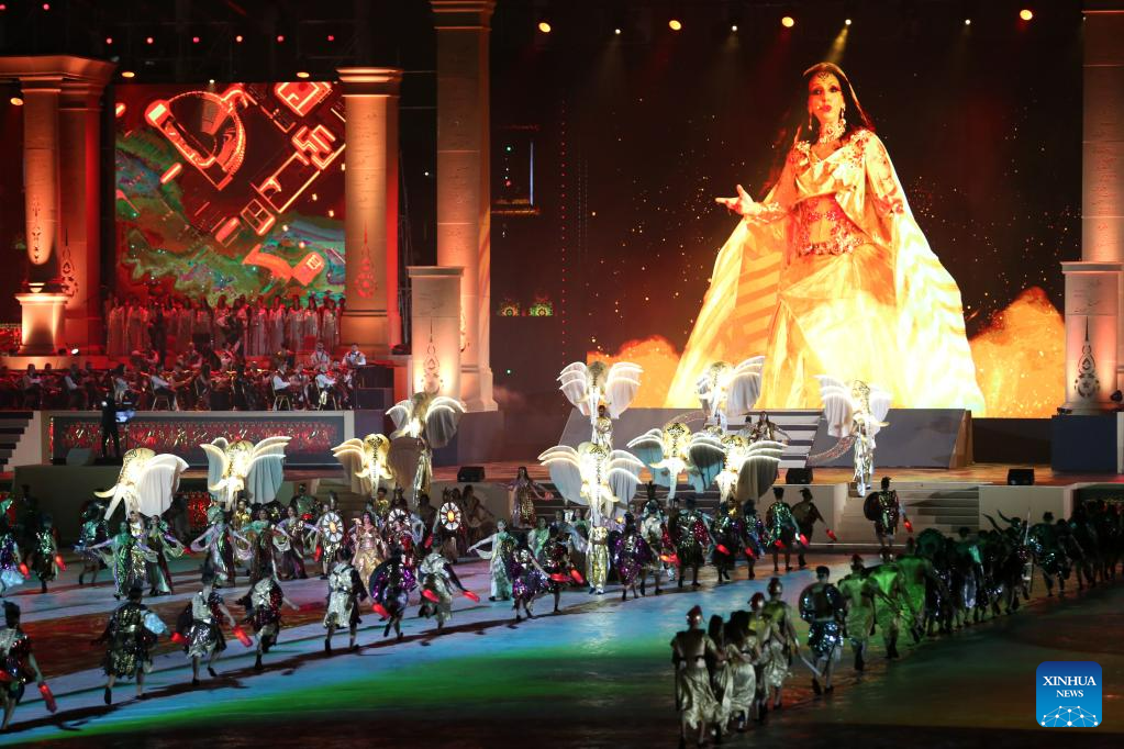 Opening ceremony of 15th Arab Sports Games held in Algiers, Algeria-Xinhua