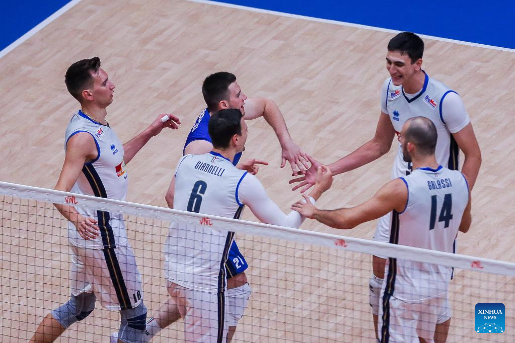 Men's Volleyball Nations League Japan vs. ItalyXinhua