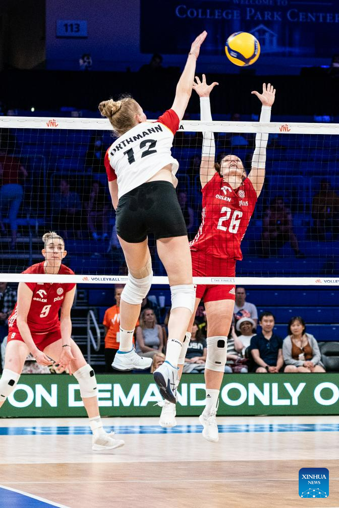 Women's Volleyball Nations League Poland vs. GermanyXinhua