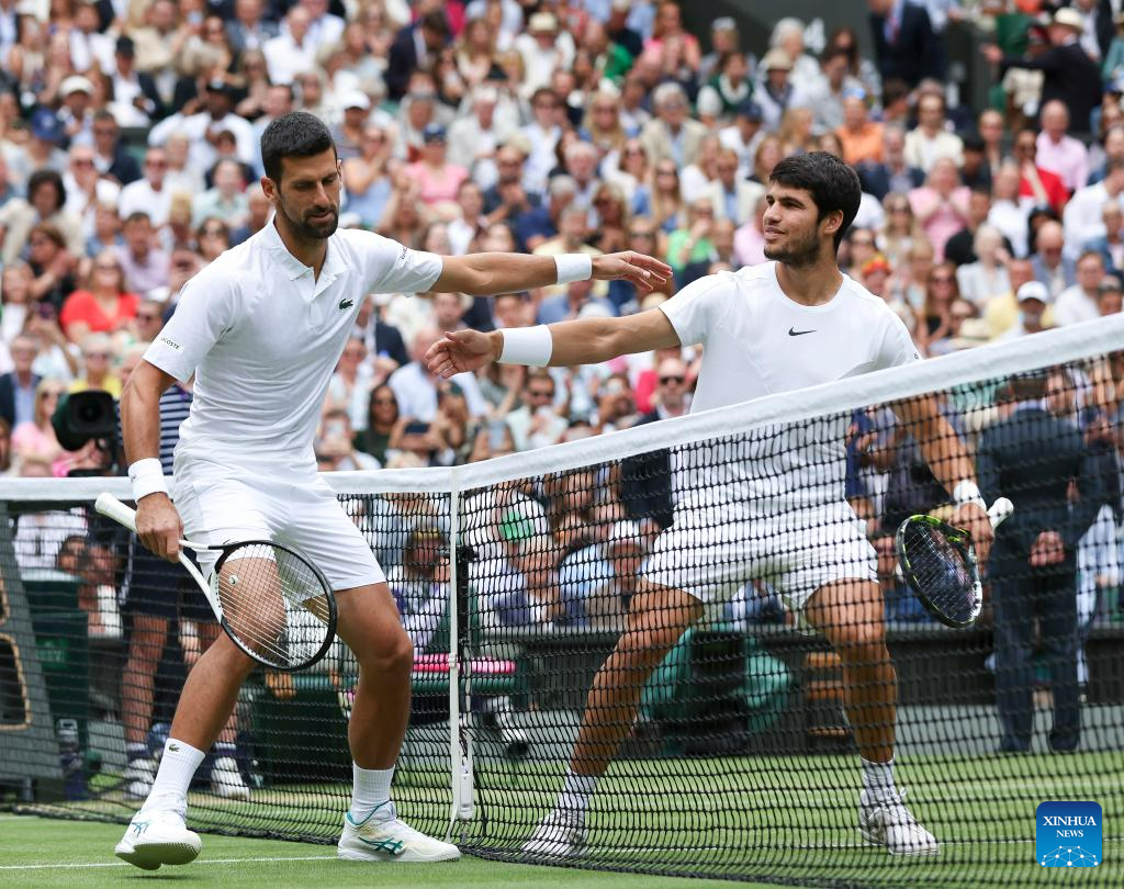 Alcaraz Wins Wimbledon Title After Epic Victory Over Djokovic-Xinhua