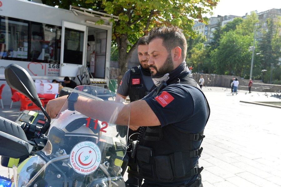 Motorbike ambulances stand by to save lives in Turkish cities