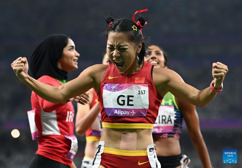 China's Ge wins women's 100m gold at Hangzhou Asiad-Xinhua