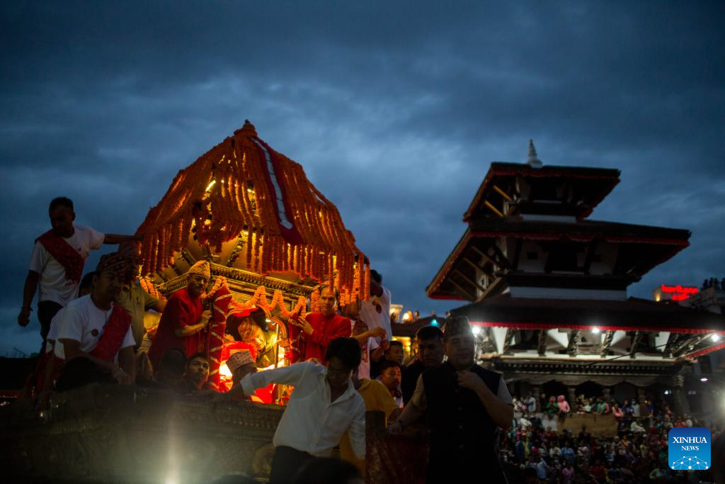 Indra Jatra Festival Celebrated In Nepal-Xinhua