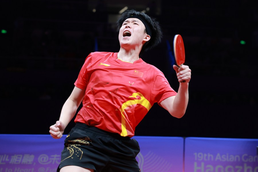 Interview: Wang Chuqin on overcoming self-doubt to make history at Hangzhou  Asiad-Xinhua