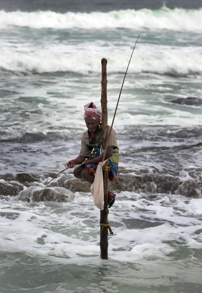Asia Album: Stilt fishing in Sri Lanka-Xinhua
