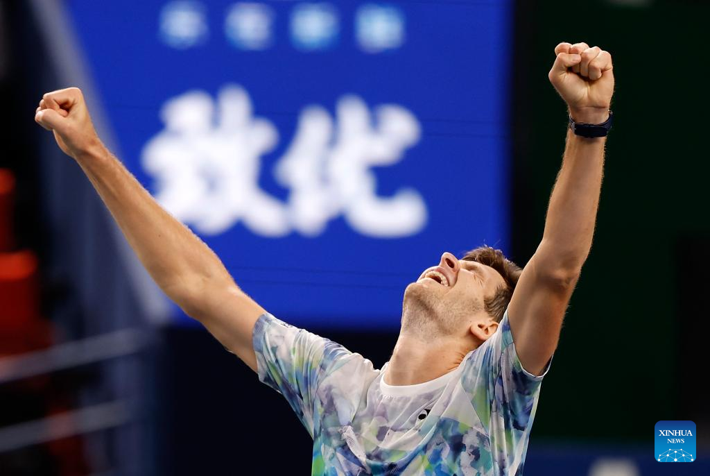 Hurkacz beats Rublev to win ATP Shanghai Masters titleXinhua