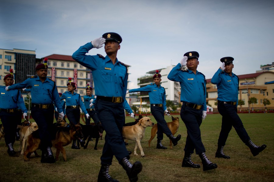 Asia Album: Police Day marked in Kathmandu, Nepal-Xinhua