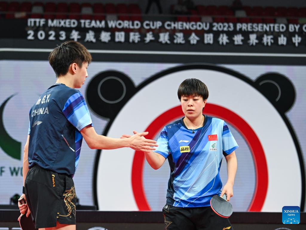 China romps past Slovakia as second stage of ITTF Mixed Team World Cup