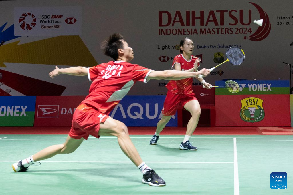 Highlights of 2024 Indonesia Masters badminton tournamentXinhua