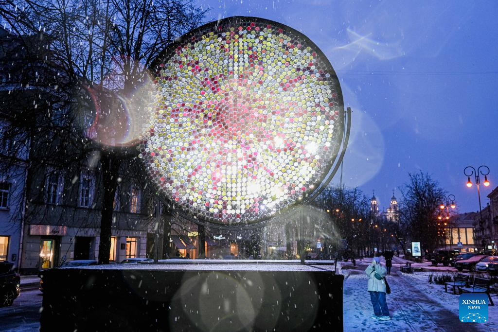 Vilniuje, Lietuva-Xinhua, vyko tarptautinis šviesos festivalis