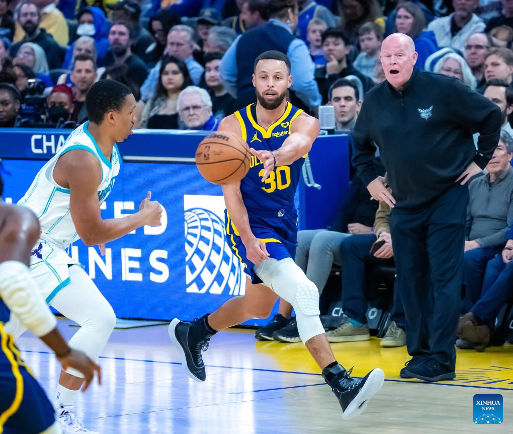 NBA Golden State Warriors vs. Charlotte Hornets Xinhua