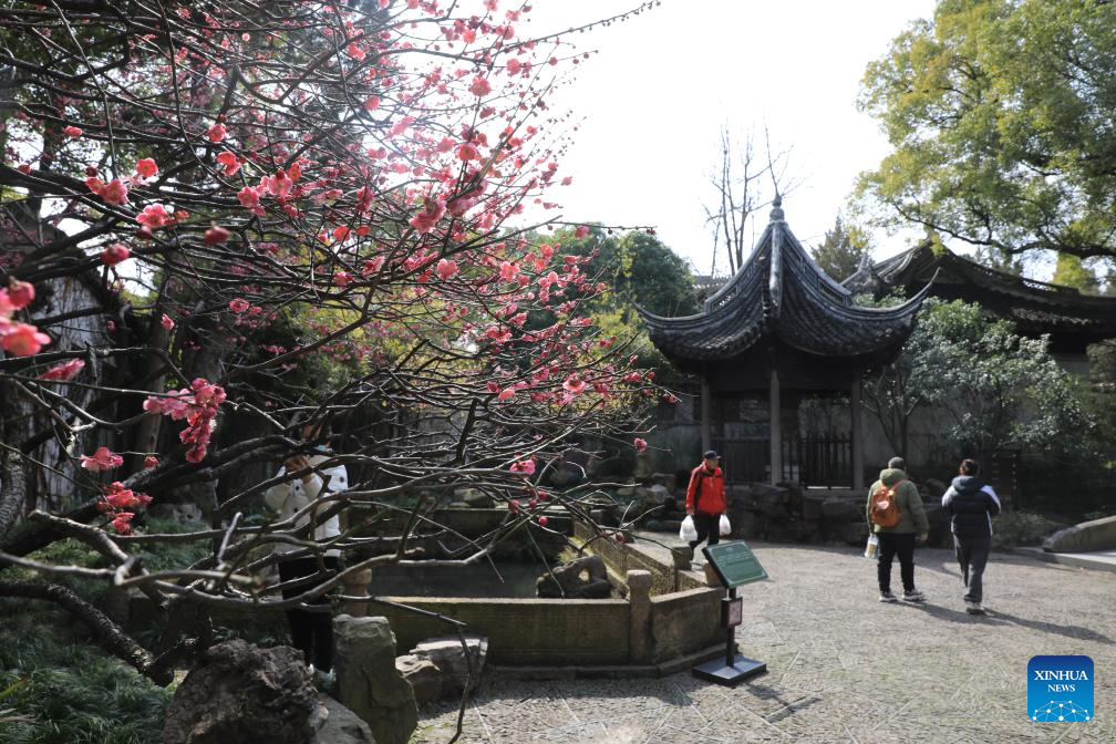 Spring scenery of Jichang Garden in Wuxi, E China's Jiangsu