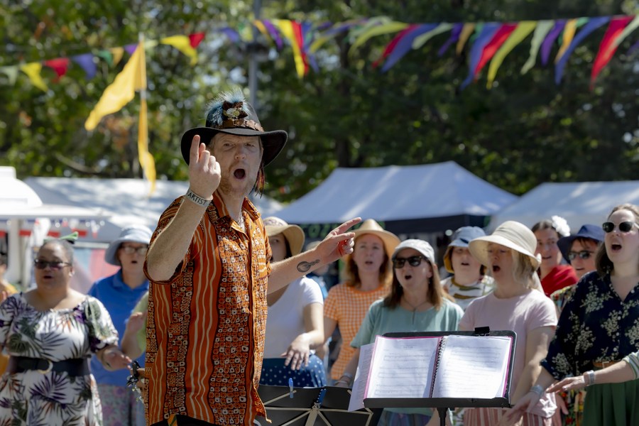 Album: National Folk Festival held in Australia's Canberra - Xinhua