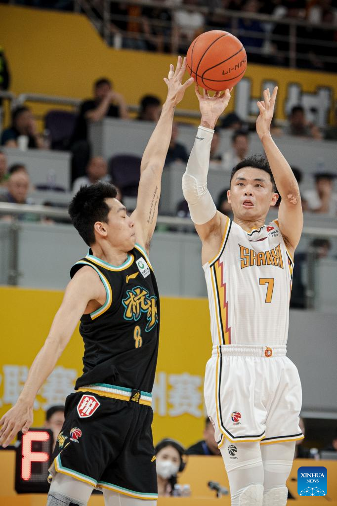 2023-2024 season of CBA league: Zhejiang Lions vs. Shanxi Loongs-Xinhua