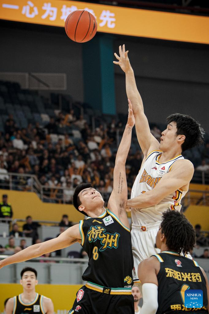 2023-2024 season of CBA league: Zhejiang Lions vs. Shanxi Loongs-Xinhua