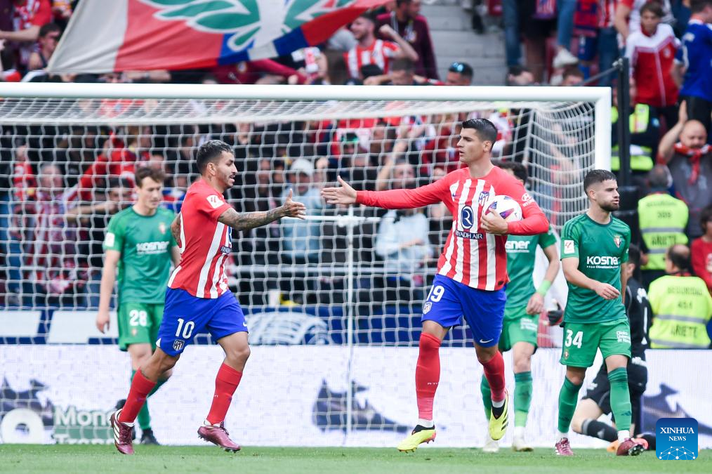Atlético de Madrid vs. CA Osasuna-Xinhua