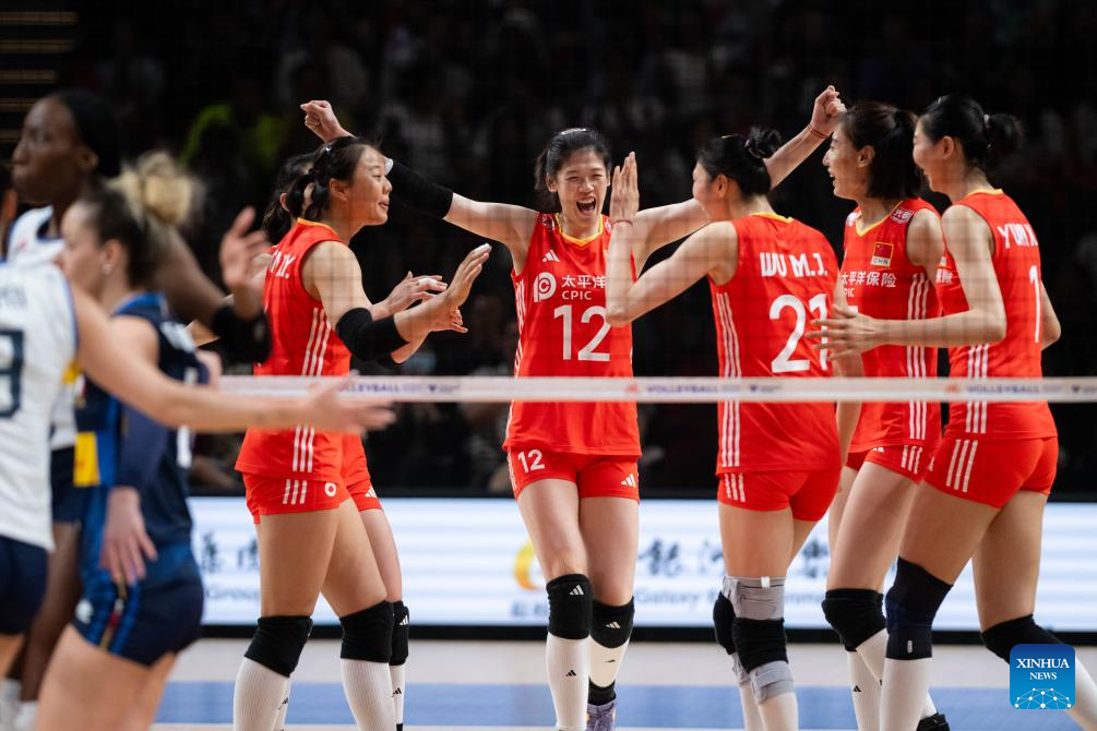 Nations League di volley femminile: Italia vs.  Cina-Xinhua