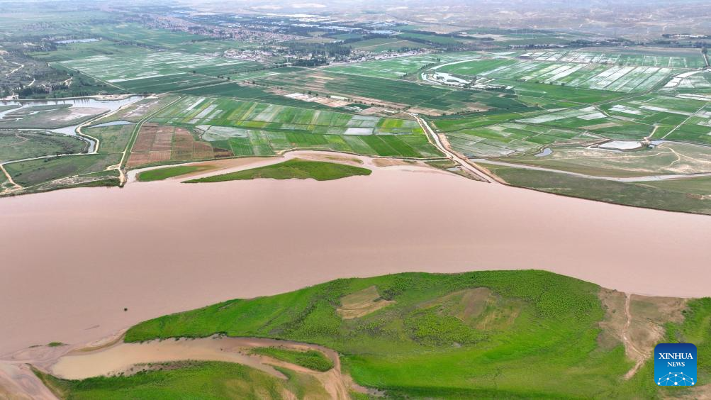Scenery of Yellow River in Ningxia, NW China-Xinhua