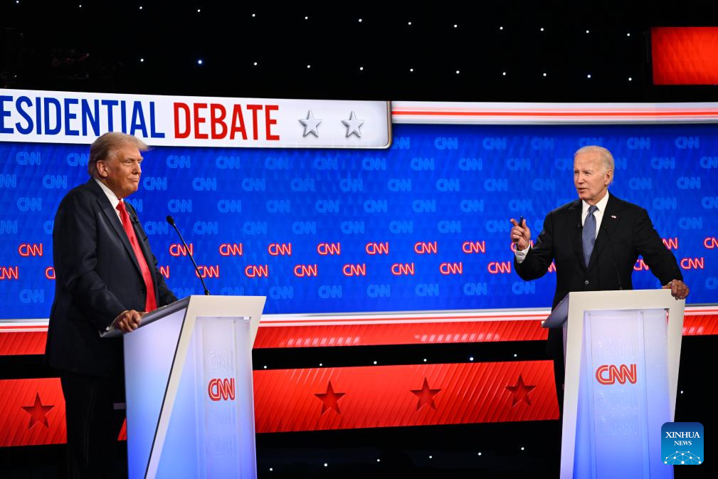 Biden, Trump face off in first presidential debate in 2024 election-Xinhua