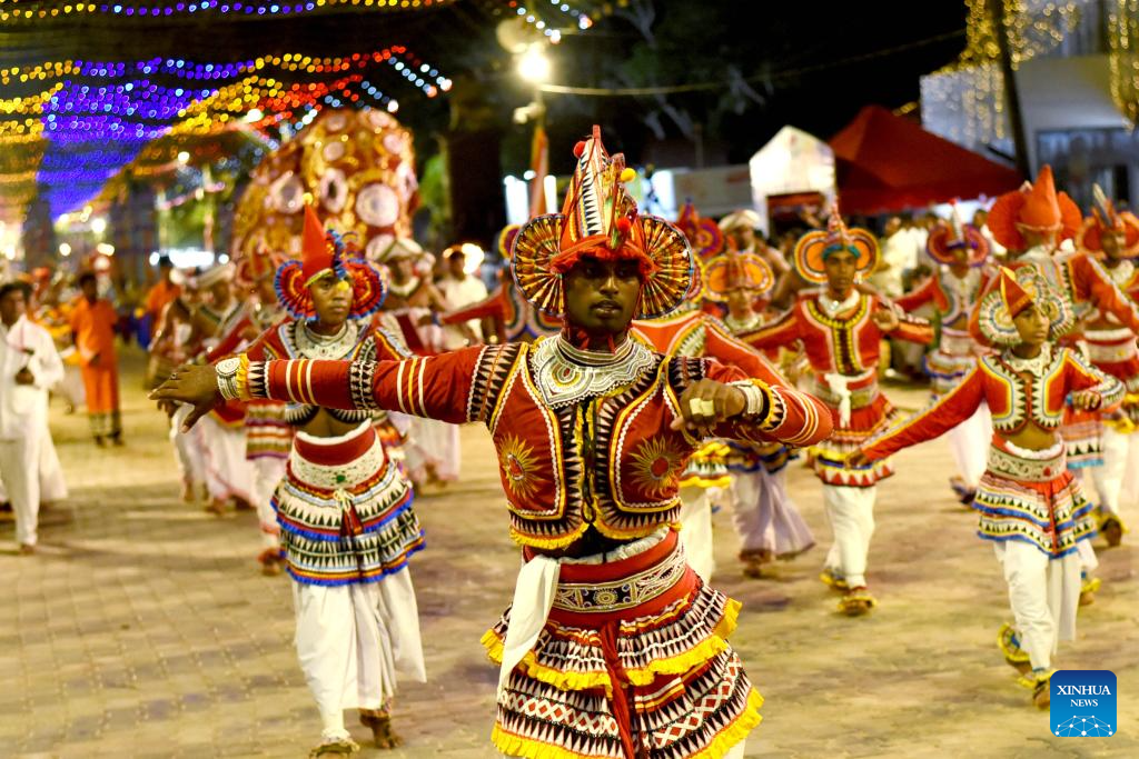 Kataragama Perahera celebrated in Katharagama, Sri Lanka-Xinhua