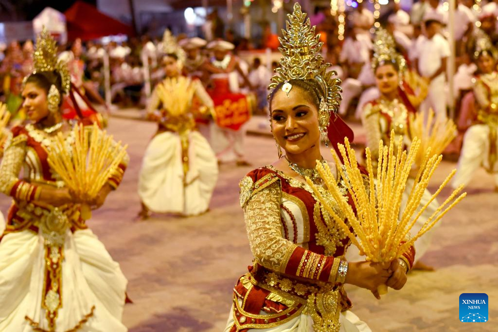 Kataragama Perahera celebrated in Katharagama, Sri Lanka-Xinhua